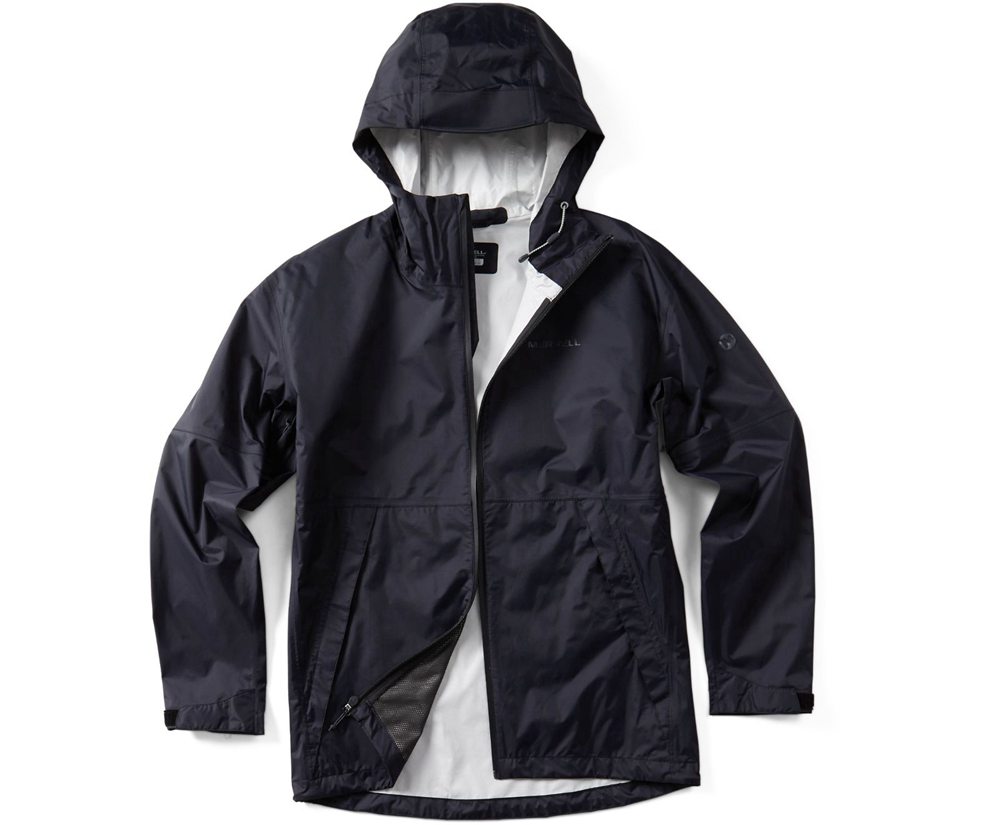 Merrell Jackets Black - Fallon Rain - Womens 54ABKPQOE